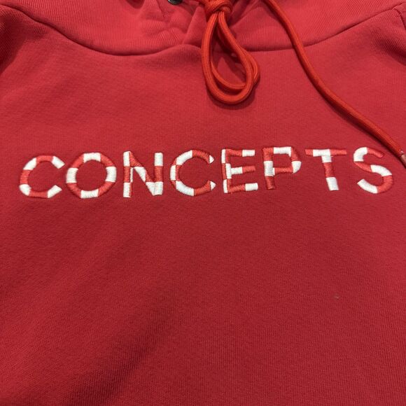 Concepts Jubilee Checkered Hoodie Sz M Red Logo Sweatshirt Made USA Vans Collab - Picture 6 of 10